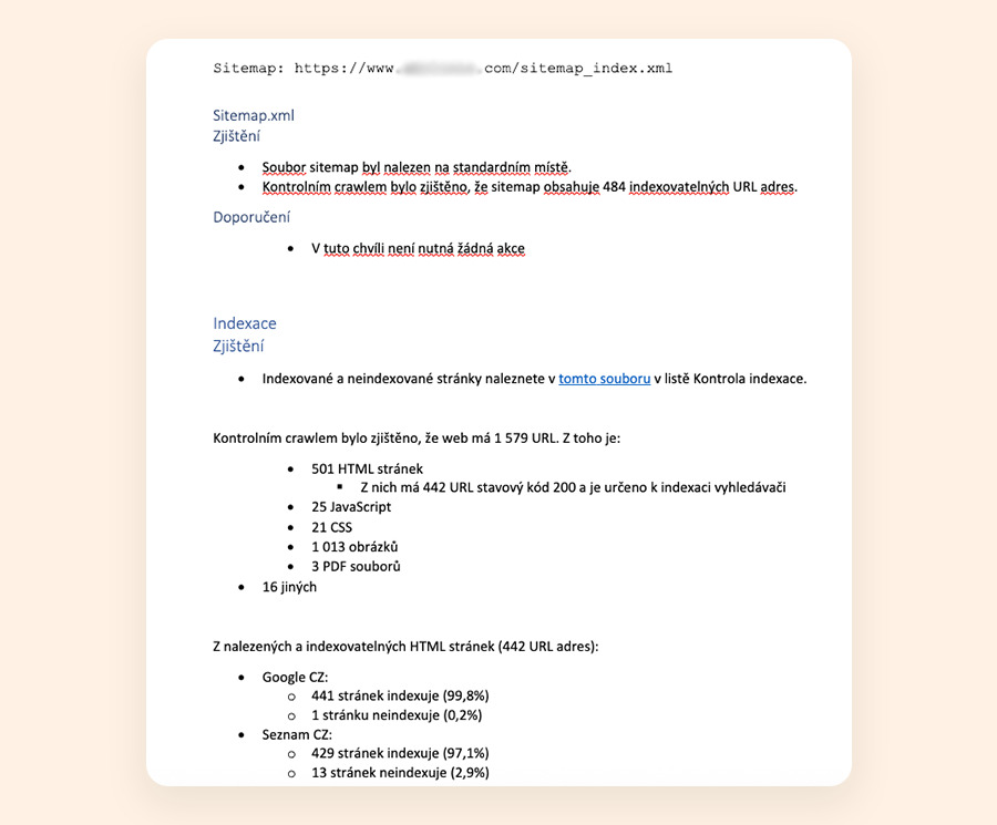 Nejdříve provedeme SEO audit
