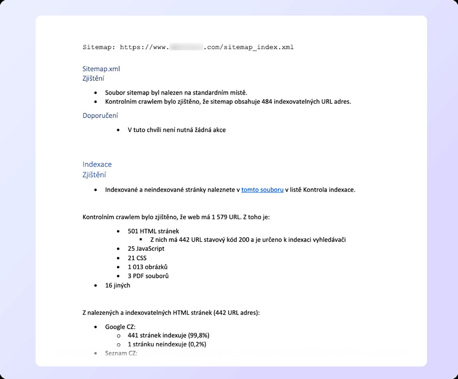 Nejdříve provedeme SEO audit