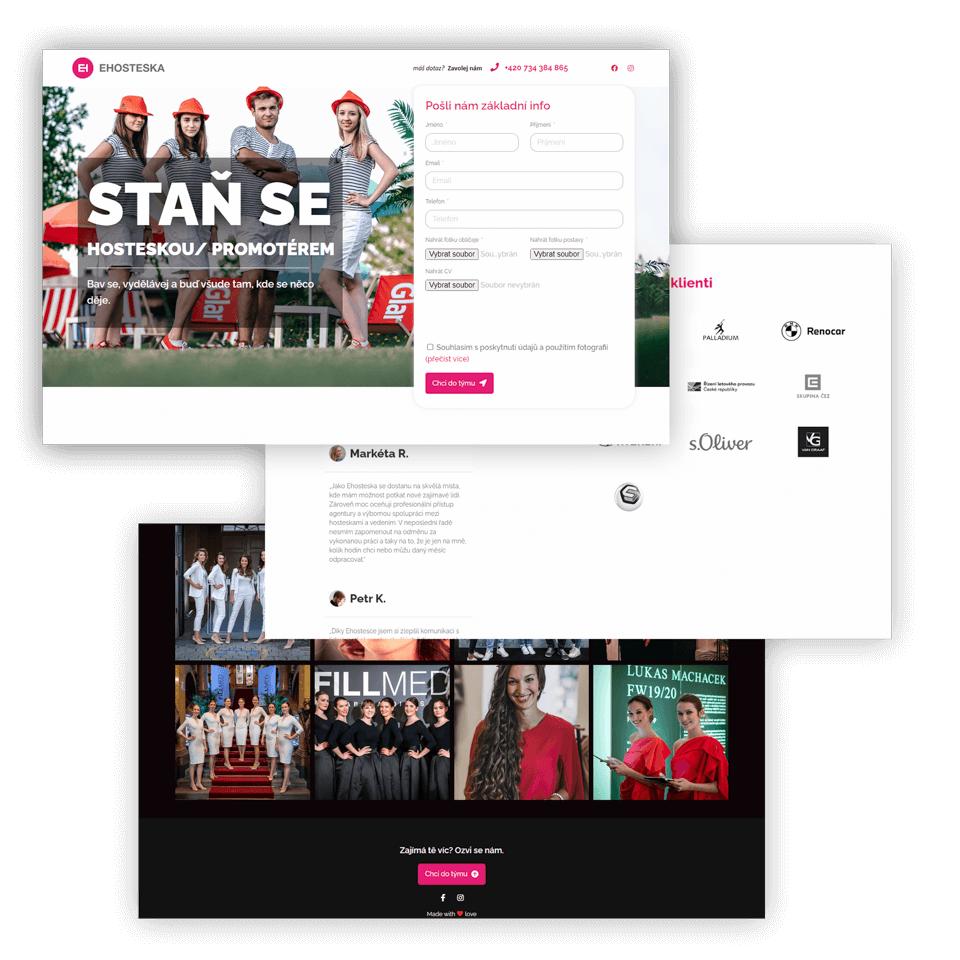 web pro ehosteska