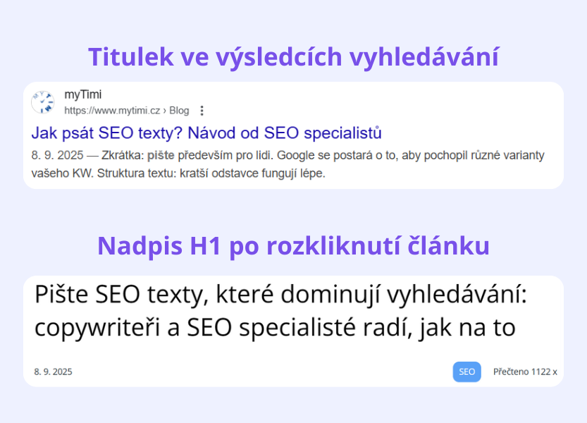 Ukázka správného použití SEO metadat