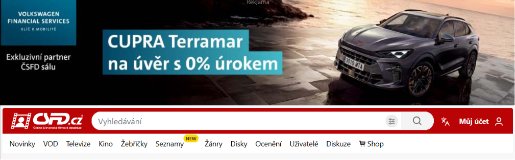 Ukázka display reklamy na internetu