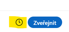 Instrukce, jak naplánovat příspěvek na LinkedIn k publikaci.