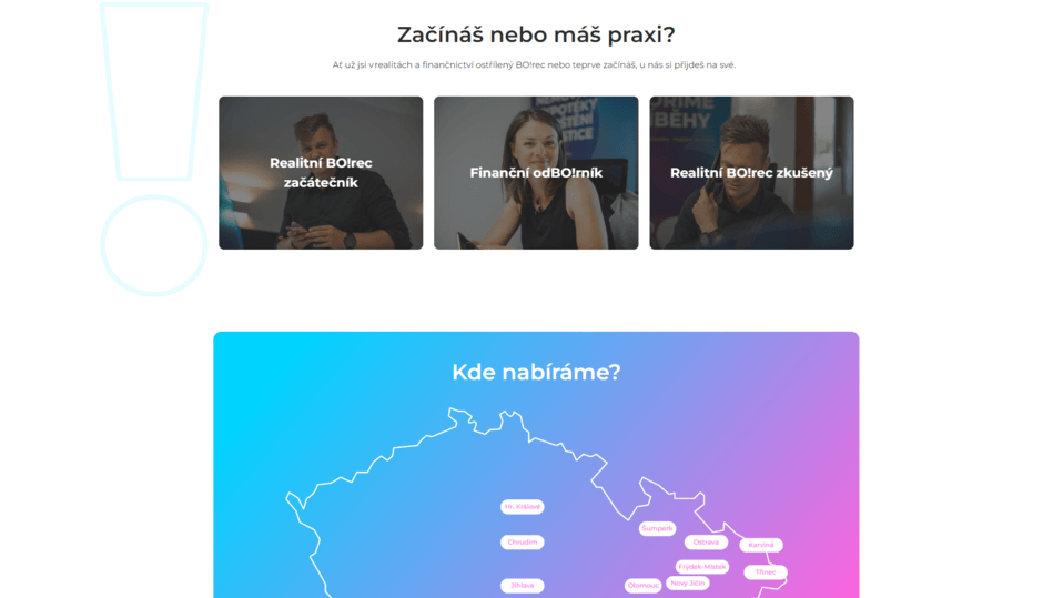 web pro BO! reality a finace