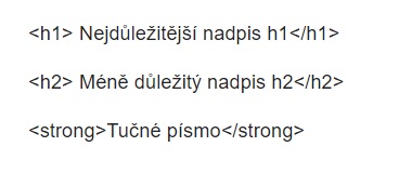 Použití html tagů v marketingu e-shopu