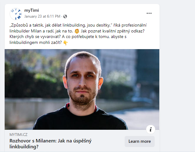 Jak funguje Facebook: používejte příspěvky s rozhovory. 