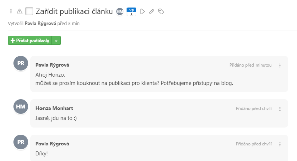 Komunikace v týmu