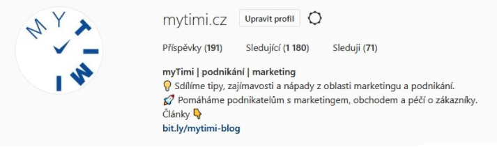 myTimi instagram bio