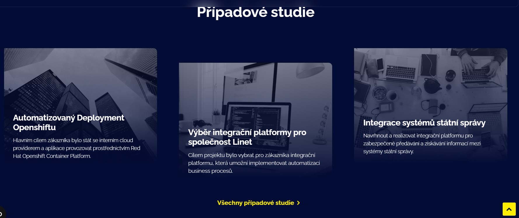  wesecon.cz – blok s náhledem případových studií 