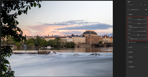 Úprava světla na fotografii